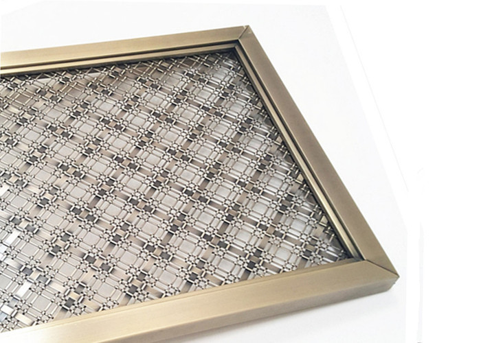 China Frame Design SS Architectural Wire Mesh Space Partiton With Antique Finished on sale