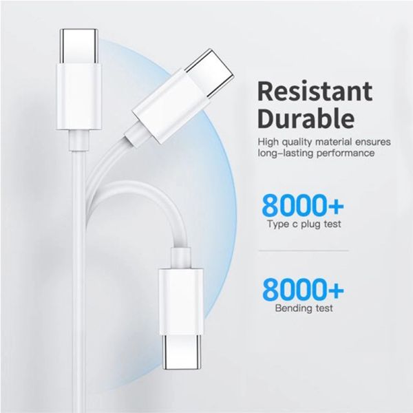 0.8M PD18W 60W USB C To USB C Cable For Phone Quick Charging