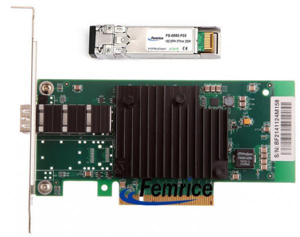 Femrice 10G Gigabit Ethernet Server Interface LAN Card Single SFP+ Fiber Port INTEL 82599 Chipset With SM Transceiver