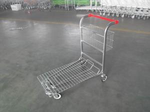  Cargo Warehouse Trolley 4 Swivel flat casters with Platfrom and foldable baskets Manufactures