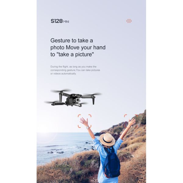 Maximum Flight Time S128 Mini Drone Portable 4k Dual Camera Obstacle Avoidance Take Off Landing Wifi Rc Drone