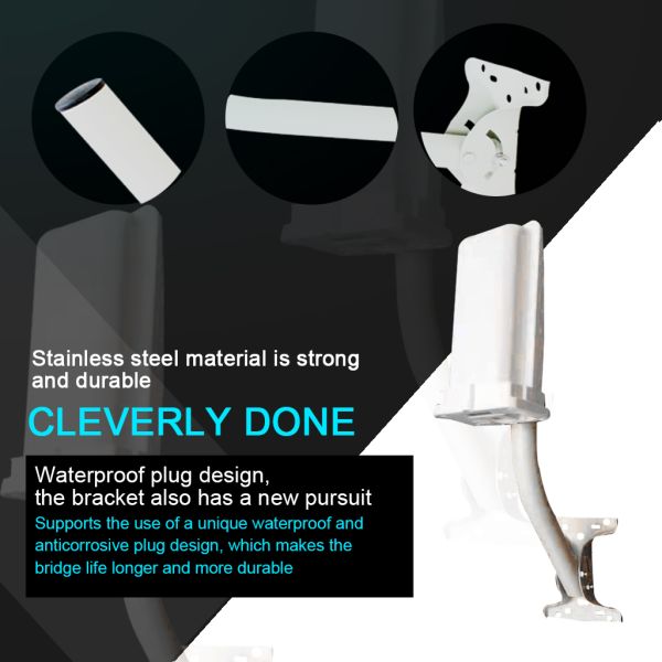 FTTH Steel 5G L Type Fixed Antenna Bracket Wall Mount
