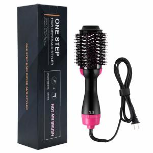  One Step Hair Dryer Electric Hair Brush , Multi Functional Salon Electric Curling Brush Manufactures