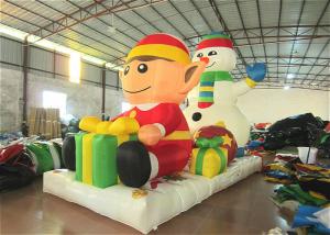 China Commercial Snowman Large Christmas Inflatables , Cartoon Inflatable Holiday Decorations on sale