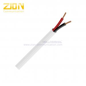  22AWG 2 Cores Stranded Bare Copper Audio Speaker Cable CMR Rated PVC In White Manufactures