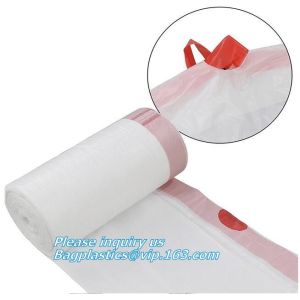 Customized biodegradable compostable Drawstring garbage bag, compostable garbage