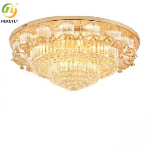  Classic Luxury Gold Modern Led Crystal Ceiling Lamp E14 Bulb Base Manufactures