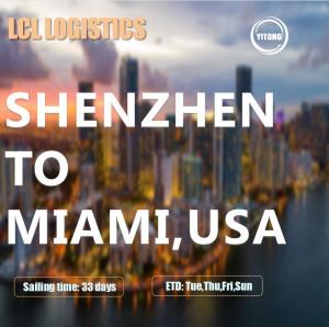  Direct Sailing LCL International Shipping Agent From Shenzhen To Miami USA Manufactures