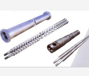  Corrosion Resistance Parallel Twin Screw Barrel And Double Hole Cylinder PVC Usage Manufactures