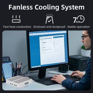 Windows 10 Mini PC with 8GB DDR3 RAM and Aluminium Alloy Chassis featuring Intel
