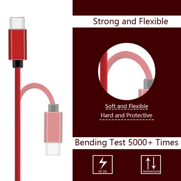 Micro USB Android Braided Charger / Braided USB C Cable 1M 2M 3M Customized