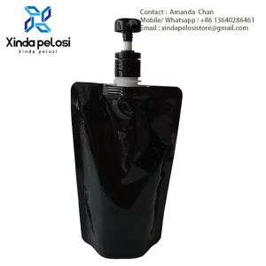 Refillable Custom Design Print With Foam Pump Head Stand Up Pouch Bag For Liquid