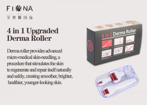  Microneedle face derma roller 4 in 1 titanium 300/720/1200 needles with 3 replaceable rollers Manufactures