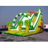 Inflatble Slide / inflatable rainbo slide with palm tree 0.55mm PVC Tarpaulin for sale