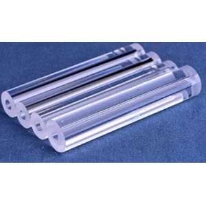 Optical Fused Silica Quartz Tube SiO2 Crystal Material With Customized Hole