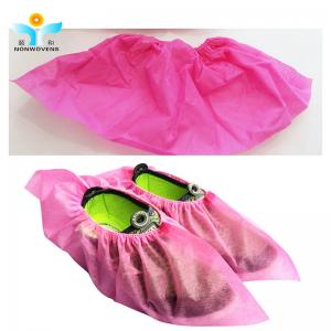  Soft And Breathable Disposable Shoe Covers Non Woven Fabric Over Dustproof Anti Skid Manufactures