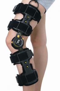  Universal Size Left Or Right Medical Knee Brace Telescopic Post Op Black Color Manufactures
