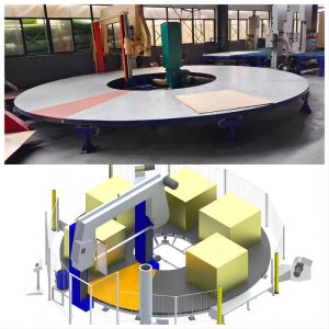  CE Horizontal rotation 360 slicing Foam Cutting Machine Foam Continuous carousel round work table Cutting Machine Manufactures