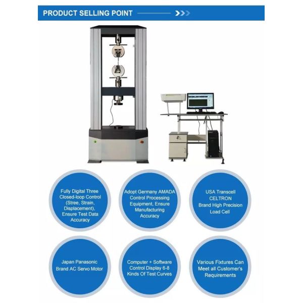 1kN ~ 20kN Customizable High resolution Universal Material Testing Machine Providing Material Performance Analysis