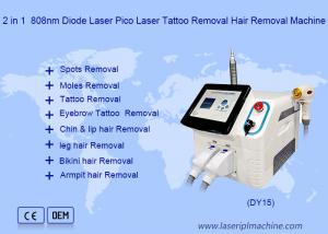 China Spa 808 Nm Diode Laser Machine 2 In 1 Hair Removal And Picosecond Tattoo Removal on sale