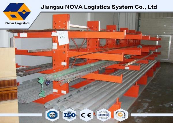 Steel Cantilever Warehouse Storage Racking , Level Height Adjustable