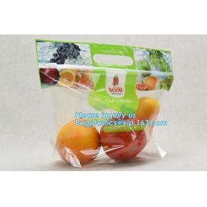 Reusable PP PET PE Material Grape Packing Bags With Slider, slider zipper grape