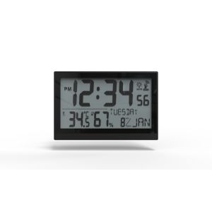 Function In-Out Temperature and Humidity RC Alarm Clock with LUMINOVA