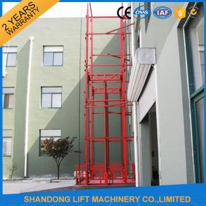 China Guide Rail Chain Hydraulic Elevator Lift , Home Cargo Double Cylinder Hydraulic Lift on sale