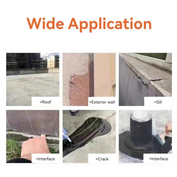 High Strength Moisture Cured Polyurethane Waterproofing Coating with 53% Solid Content
