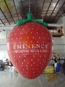 China Red 3m Height Strawberry Shaped Balloons With Digital Printing For Promotion on sale