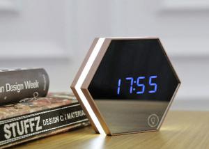  Multi-function Led Digital Alarm Clock Night Light Temperature Display Mirror Thermometer Touch Sensing Table Lamp Manufactures