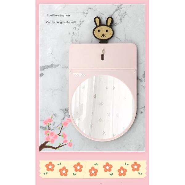 Extra LOGO Plastic Glass Mirror Standing Make-Up Table for Desktop Portable Makeup