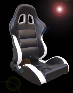  Black and white Sport Racing Seats with harness / classic sports car seats Manufactures
