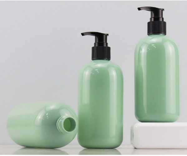 Green Pump Bottle Dispenser 350ml Empty Plastic Lotion bottle