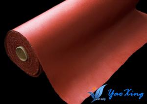  Fireproof And Waterprof Silicone Rubber Coated Fiberglass Fabric In Red Color Manufactures