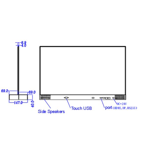 30 Inch Ultra-Thin Transparent OLED Touch Screen Display for Smart Digital Signage and Interactive Commercial Use