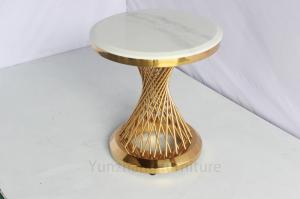  Rotary Steel Pipe Small Waist Design Round Side Table End Table Manufactures