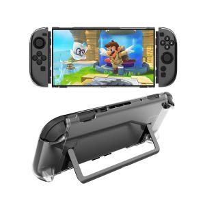 Dockable Clear Split Joy-con with Curved Grips & Middle Frame PC Hard Shell Case