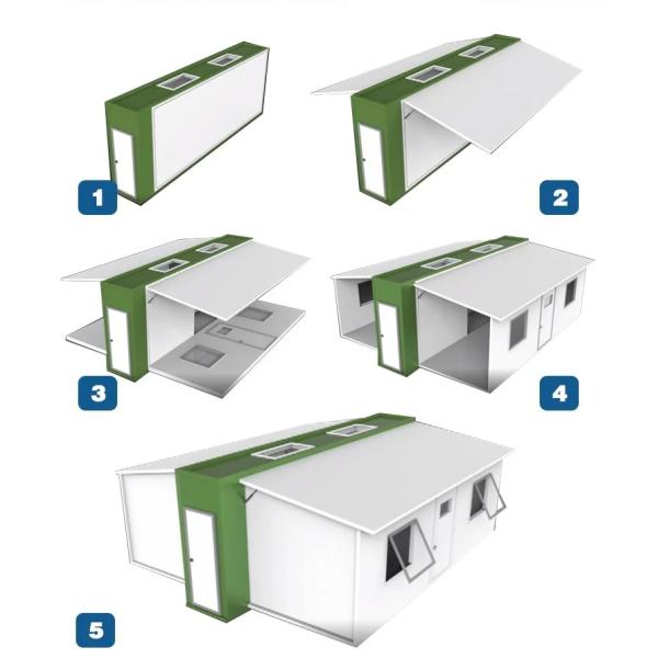 Light Steel Frame Expandable Prefab House Modular Construction Space Efficiency