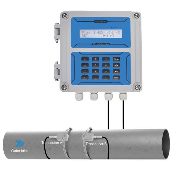 ST501 Ultrasonic Flowmeter for Easy Installation and Operation with IP68 Sensors