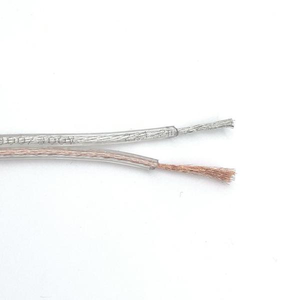 Copper Core Tinned Copper Transparent Speaker Cable , PVC Sheathed Cable Gold Silver