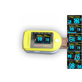 SpO2 Device for Blood Oxygen Saturation Level Reading, Fingertip Oxygen Meter w/ Alarm & Pulse Rate Monitor