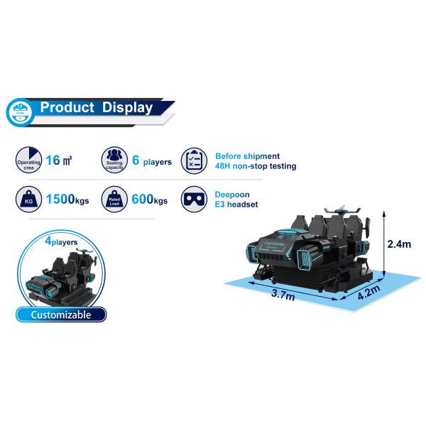 High Safety Standard 9D Virtual Reality Simulator For Dynamic Extreme Experience