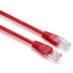  Copper Conductor Cat5E Ethernet Patch Cable 30V Red With Gold Plated Connector Manufactures
