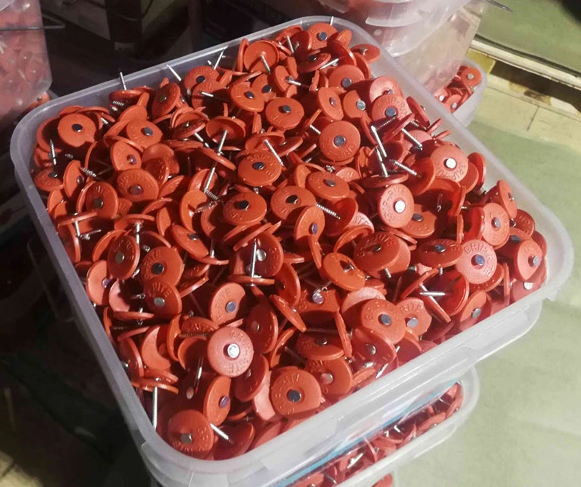 Ceiling 1 Inch Ring Shank Plastic Caps For Nails