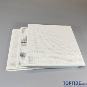  Micro Perforated Aluminium Acoustic Ceiling Panel Metal Suspended Grid Ceiling for Office Building Manufactures