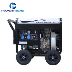6 Kw Open Type Air Cooled Diesel Powered Portable Generator With 192FAGE Engine