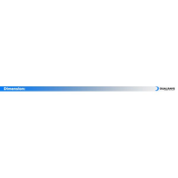 DUALRAYS HB6 1ft 50W IP65 140LPW Aluminium LED Linear Highbay for Warehouse Aisle with 30W 3 Hours Emergency Function