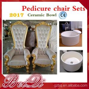  high back wedding chairs king throne pedicure chair foot spa equipment furniture Manufactures