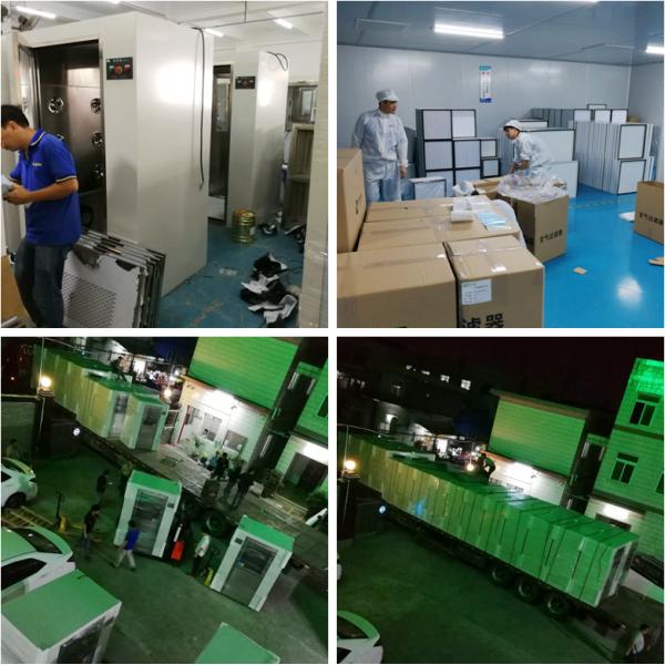 Automatic Air Shower Clean Room Electromagnetic Interlocking Doors For Cleanroom Entrance